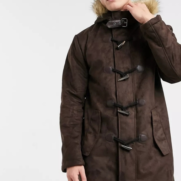 NWT Urban Code Coat Faux Suede Parka - Picture 2 of 9